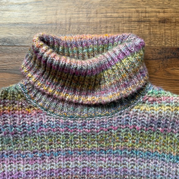 ASOS Topshop Women’s Knit Space Dye Rollneck Pullover Sweater Size 8-10 Medium - Picture 7 of 14